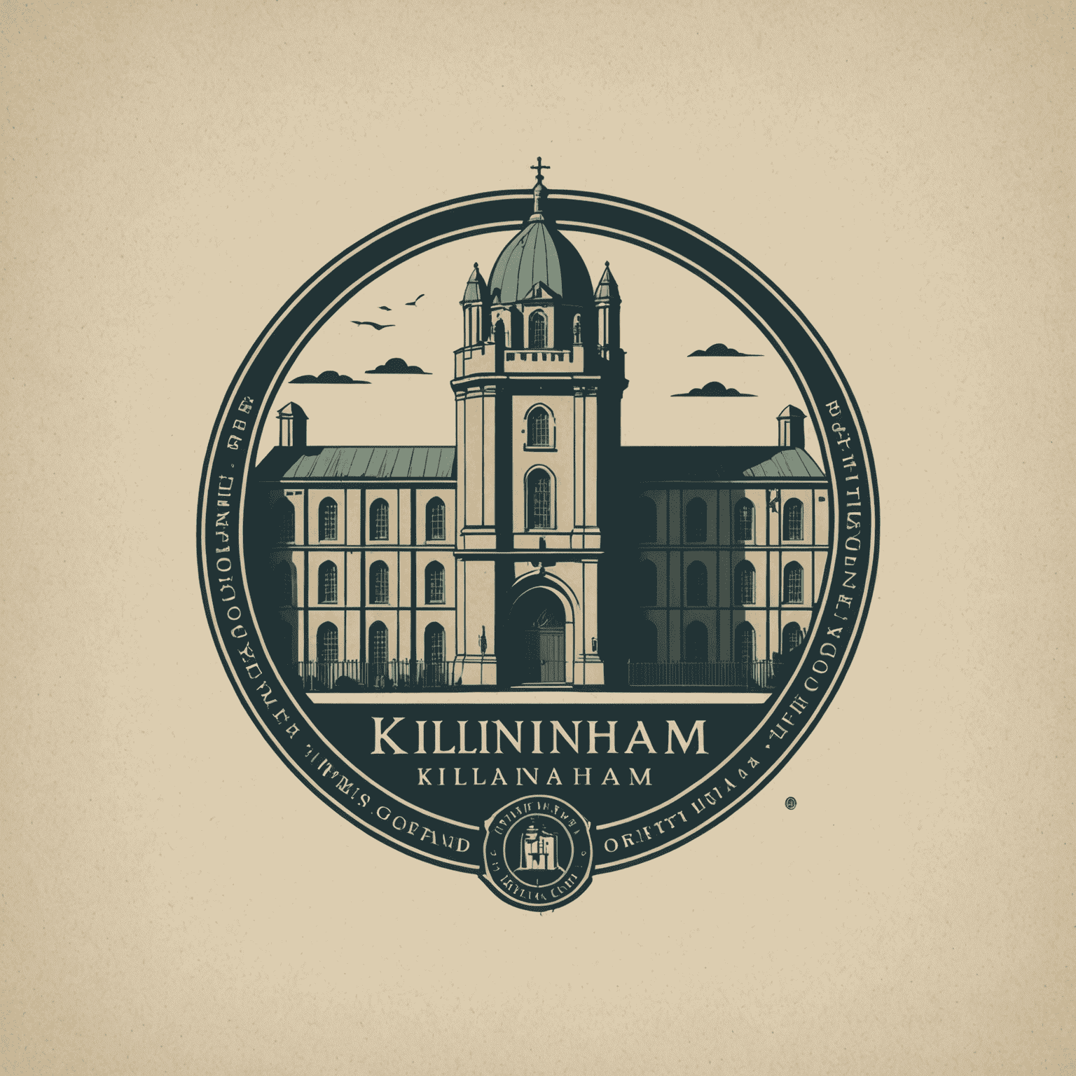 Kilmainham logo featuring a stylized representation of the prison's architecture