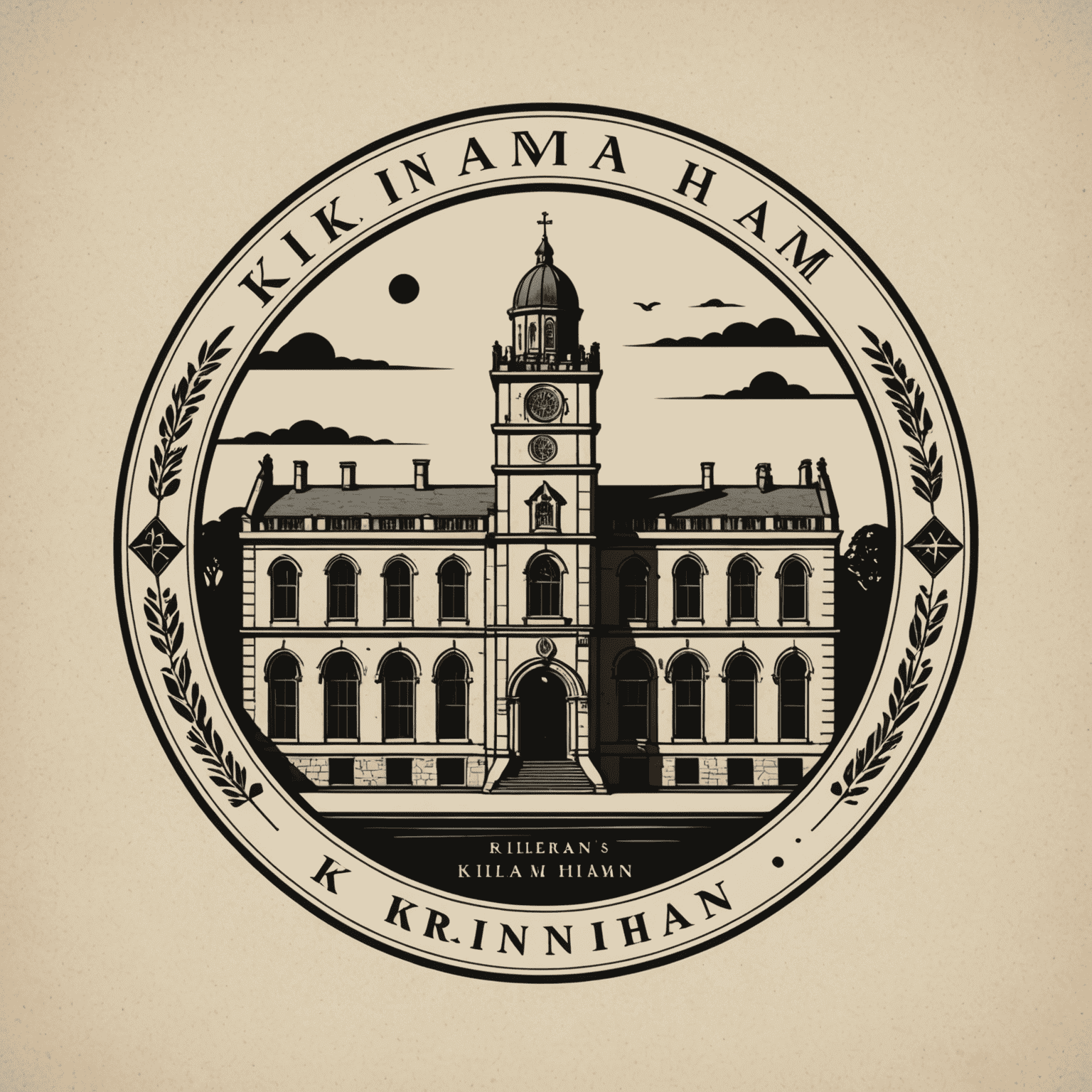 Kilmainham logo featuring a stylized representation of the prison's architecture